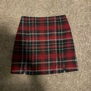 Red short skirt